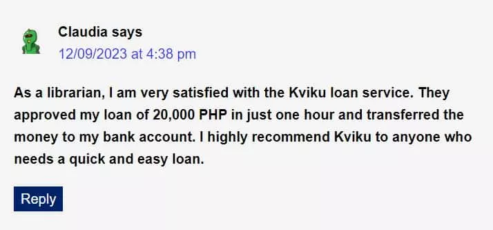 Kviku loan feedback
